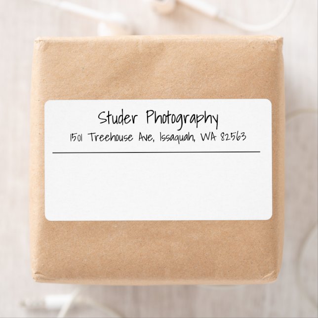 Simple Return Address Business Shipping Label (Insitu)