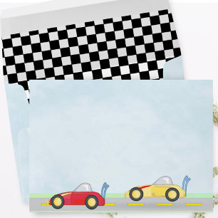 Simple Return Address Cute Race Cars Envelope