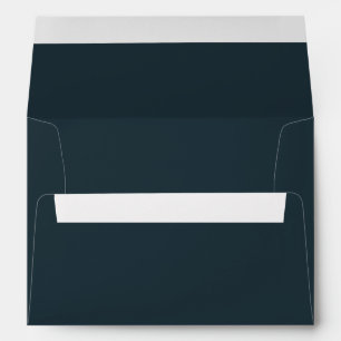 SImple Return Address Dark Teal Wedding Invitation Envelope
