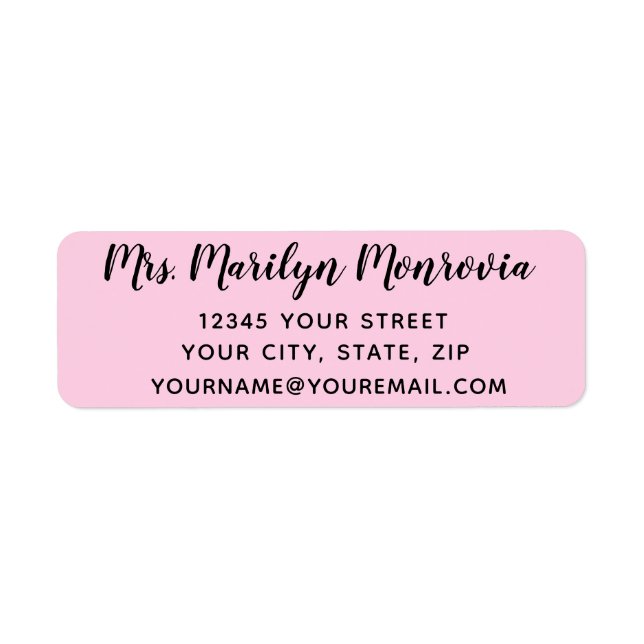 Simple Return Address Label (Front)