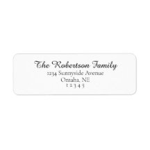 Simple Return Address Label