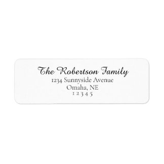 Simple Return Address Label