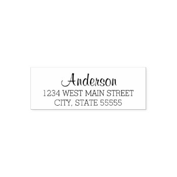Simple Return Address Label Self-inking Stamp by PD_Graphics at Zazzle