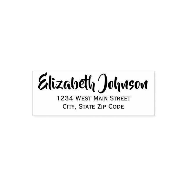 Simple Return Address Label Self-inking Stamp (Design)