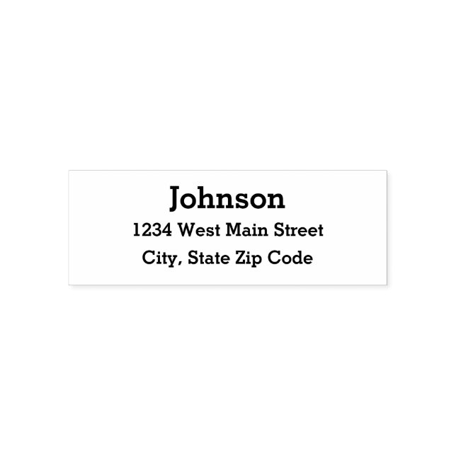 Simple Return Address Label Self-inking Stamp (Design)