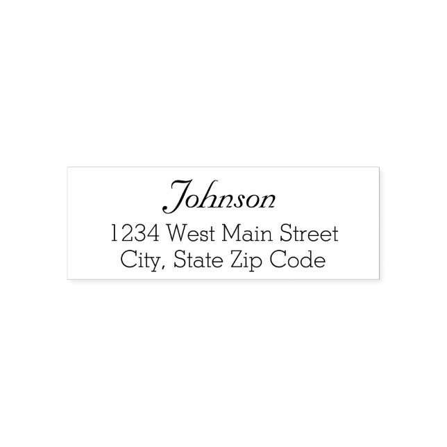 Simple Return Address Label Self-inking Stamp (Design)