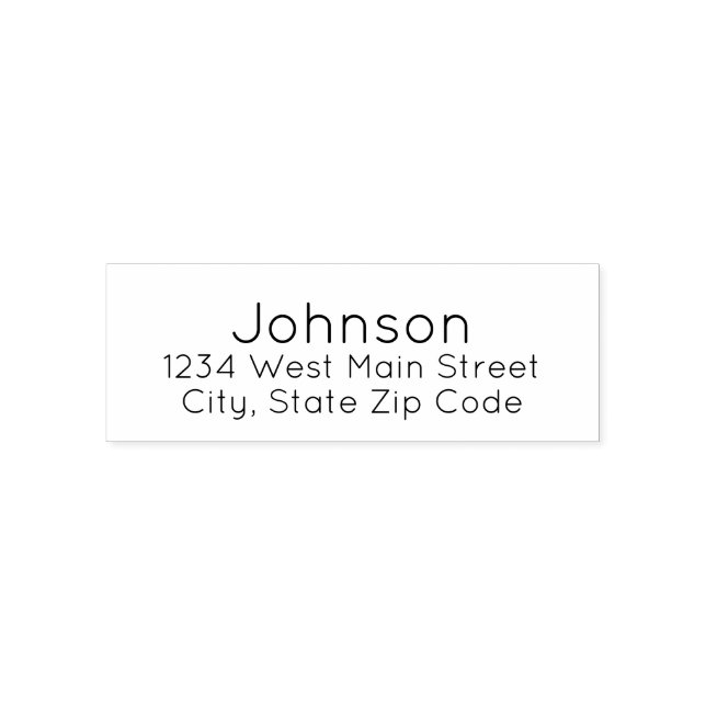 Simple Return Address Label Self-inking Stamp (Design)