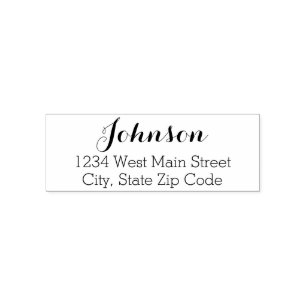 Simple Return Address Label Self-inking Stamp