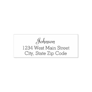 Simple Return Address Label Self-inking Stamp
