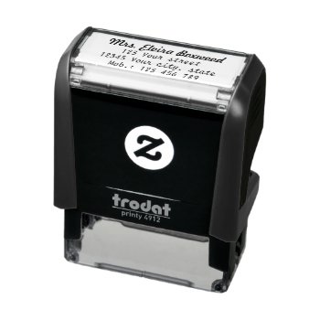 Simple Return Address Self-inking Stamp by KreaturShop at Zazzle