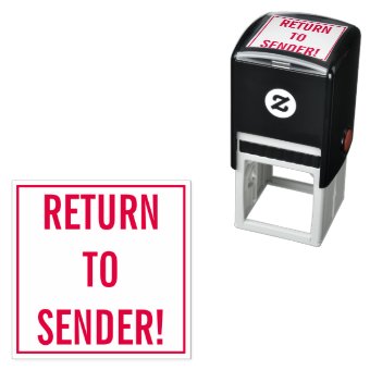 Simple "RETURN TO SENDER!" Rubber Stamp | Zazzle