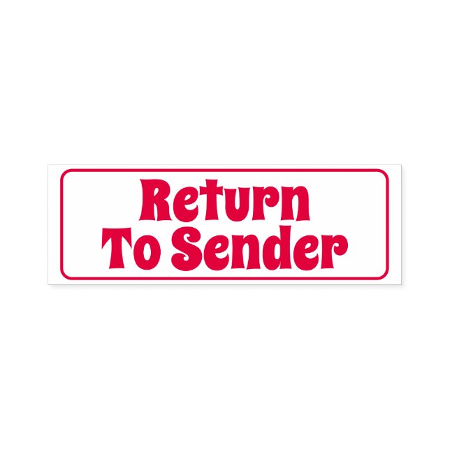 Simple "Return To Sender" Rubber Stamp (Design)