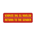 [ Thumbnail: Simple "Return to The Sender" Label ]