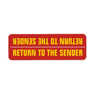 Simple "RETURN TO THE SENDER" Label