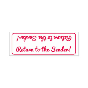 Simple "Return to the Sender!" Rubber Stamp