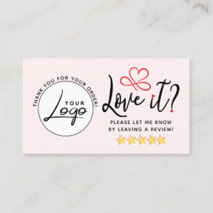Simple Review Request Logo Business Card