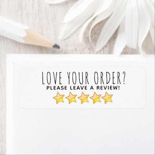 Simple Review Request Return Address Label