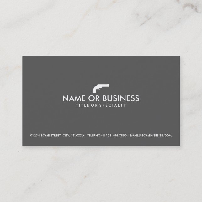 simple revolver business card (Front)