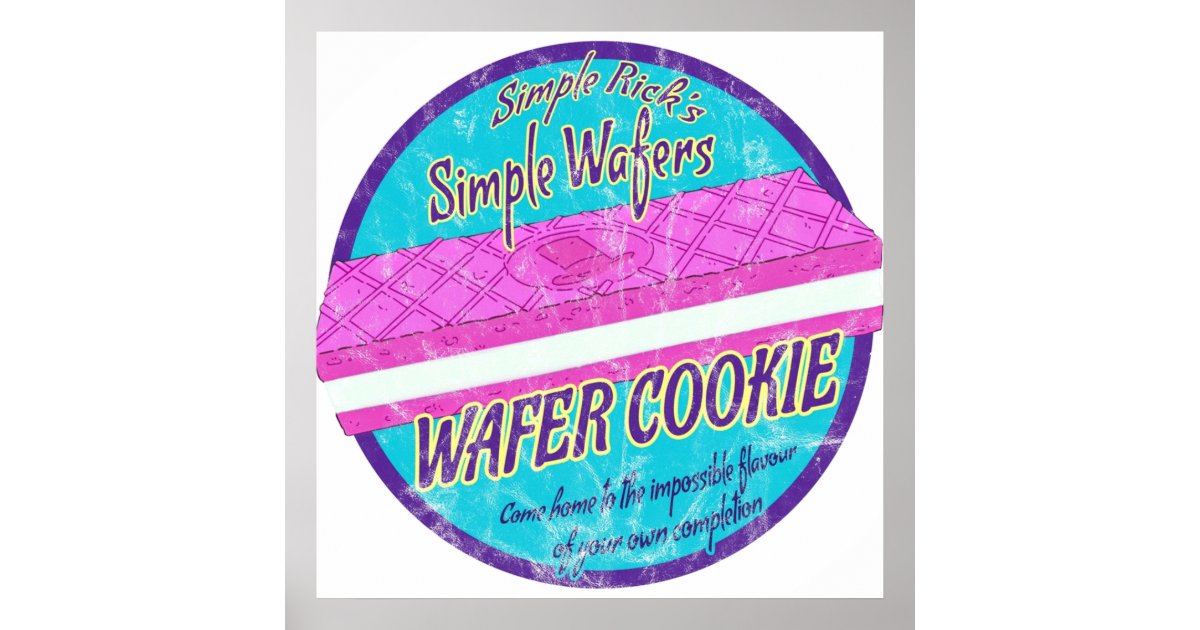 Simple Rick Wafer Cookie Poster Zazzle