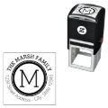 Simple Ring Monogram Name and Return Address Self-inking Stamp | Zazzle