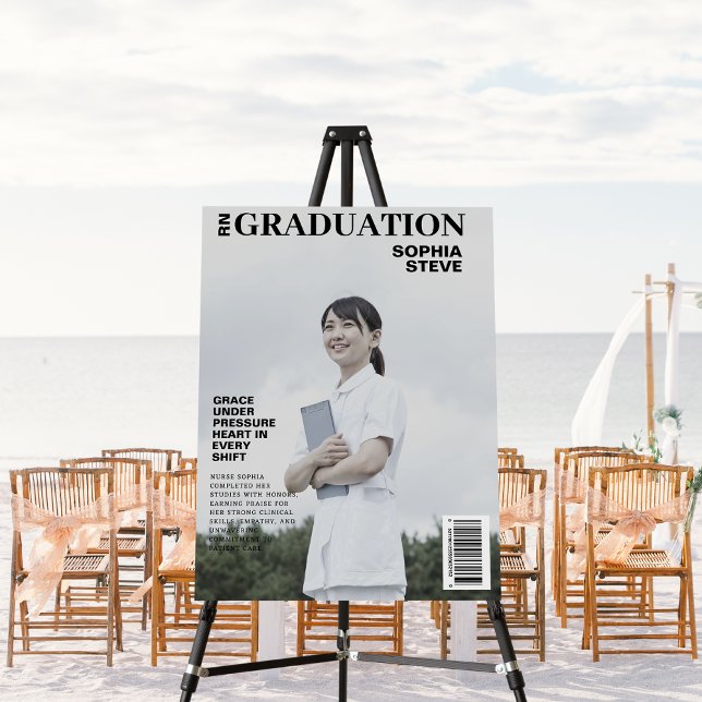 Simple RN nurse magazine photo graduation Foam Board (Creator Uploaded)