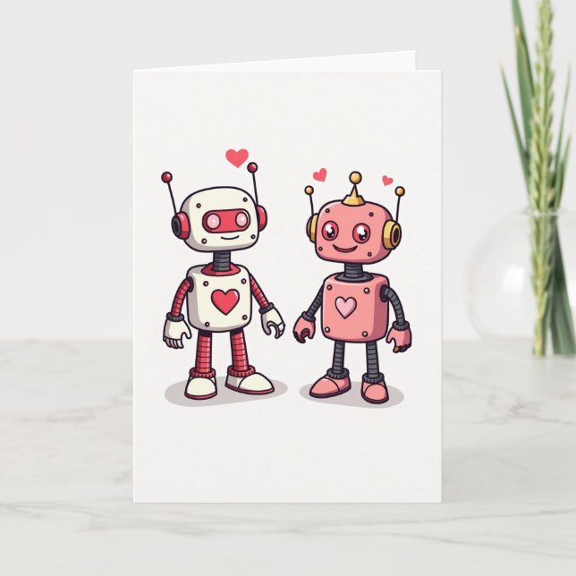 Simple Robot Love Card (Front)