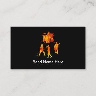 Simple Rock Band Business Cards