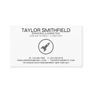 Simple Rocket Modern Professional Business Card
