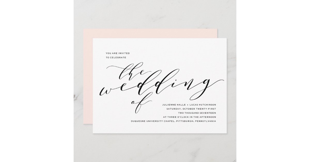 Silver Foil Invitation, Flat Card 5x7, Radiant White Cardstock