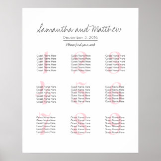 Simple Romantic Blush Wedding - fewer tables Poster