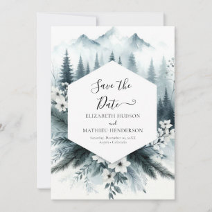 Simple Romantic Mountain Wedding Save The Date