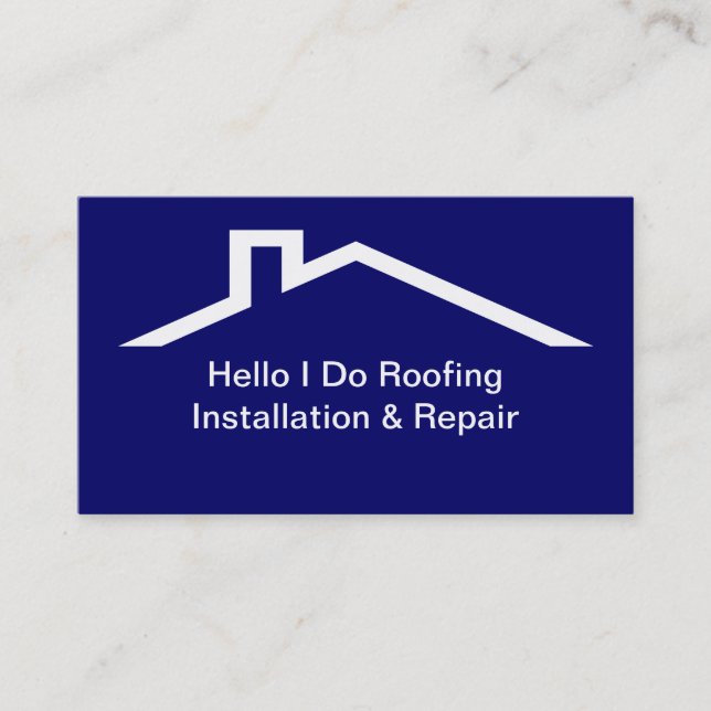 Simple Roofing Business Cards (Front)