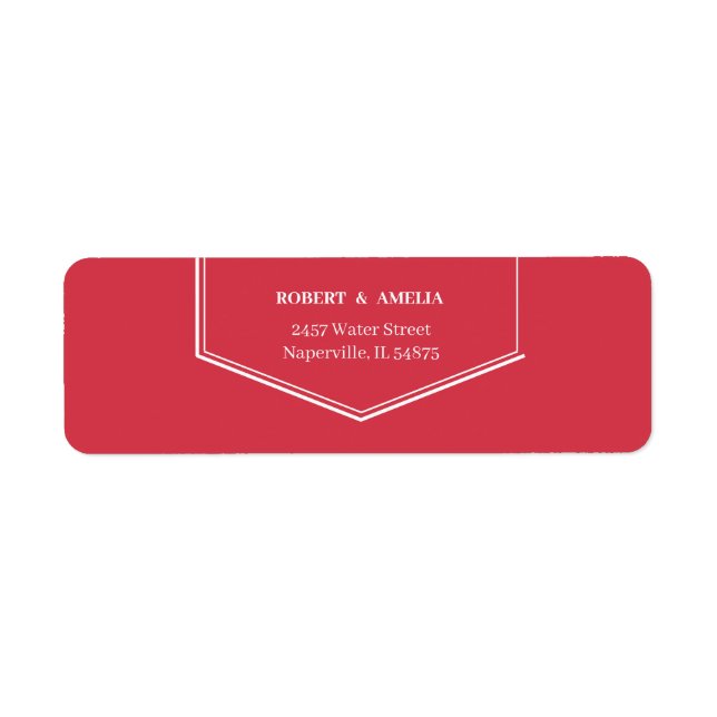 Simple Rose Customized Return Address Label (Front)