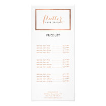 Simple Rose Gold Lash Salon Logo Rack Card