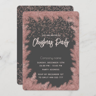 Simple rose gold luxury corporate Christmas party Invitation