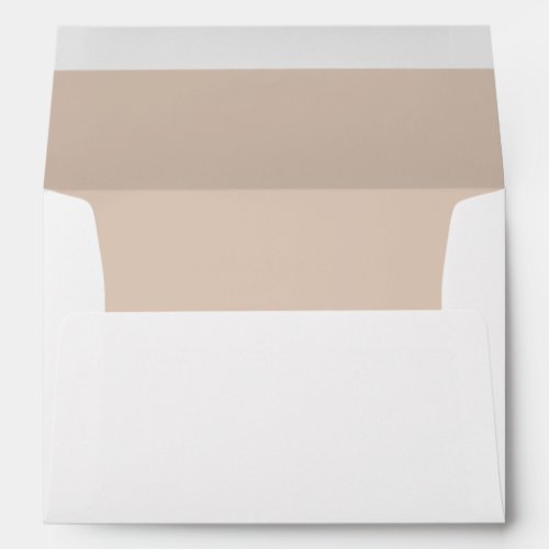 Simple Rose Gold Return Address Lined Envelope
