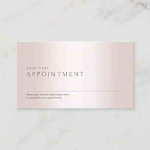 Simple Rose Gold Salon Spa Appointment Reminder