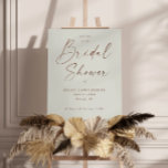 Simple Rose Gold Script Bridal Shower Welcome Foam Board<br><div class="desc">Simple Rose Gold Script Bridal Shower Welcome Sign with elegant handwritten calligraphy and minimal type. Click the edit button to customize this design.</div>