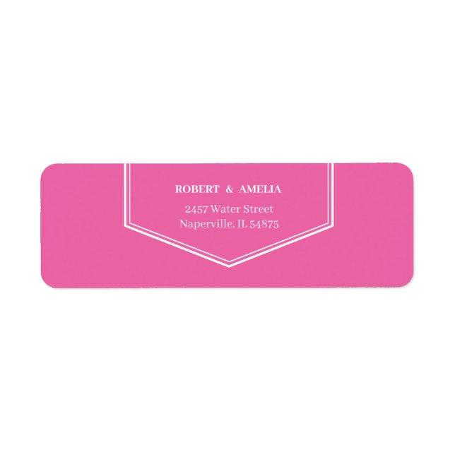 Simple Rose Personalized Return Address Label (Front)