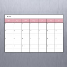 Simple Rose Weekly Calendar