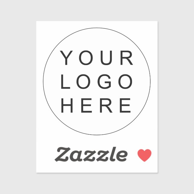 Simple Round Business Logo Clear Sticker (Sheet)