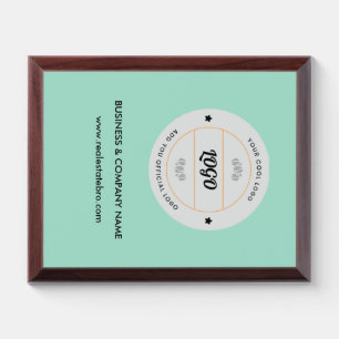 Simple Round Business Logo & Text Company Custom Award Plaque