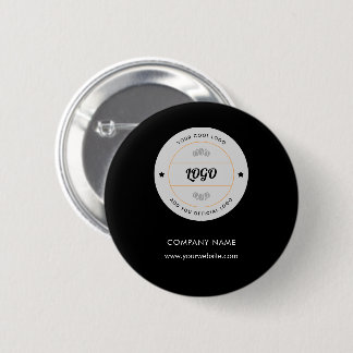 Simple Round Business Logo & Text Company Custom Button