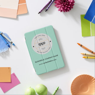 Simple Round Business Logo & Text Company Custom iPad Mini Cover