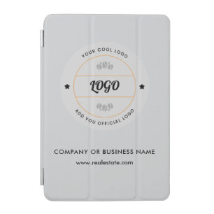 Simple Round Business Logo & Text Company Custom iPad Mini Cover