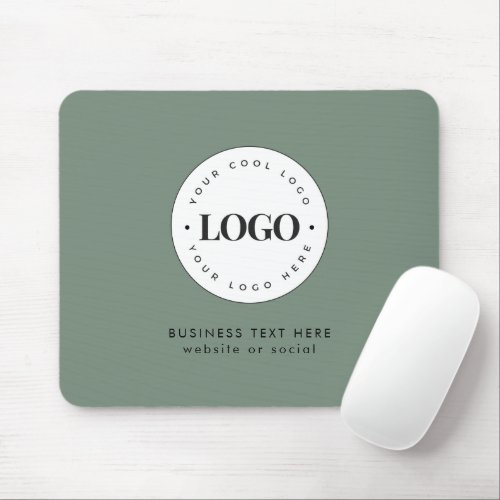 Simple Round Business Logo  Text Company Custom M Mouse Pad