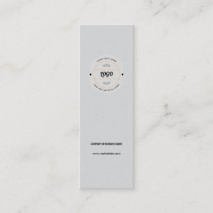Simple Round Business Logo & Text Company Custom  Mini Business Card