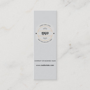 Simple Round Business Logo & Text Company Custom  Mini Business Card