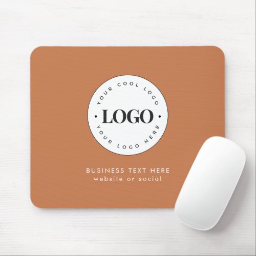 Simple Round Business Logo  Text Company Custom  Mouse Pad