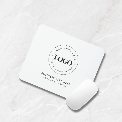 Simple Round Business Logo  Text Company Custom  Mouse Pad